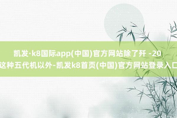 凯发·k8国际app(中国)官方网站除了歼 -20 这种五代机以外-凯发k8首页(中国)官方网站登录入口