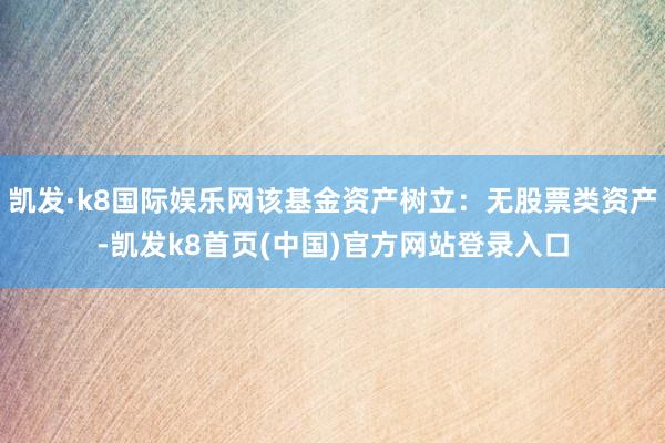 凯发·k8国际娱乐网该基金资产树立：无股票类资产-凯发k8首页(中国)官方网站登录入口
